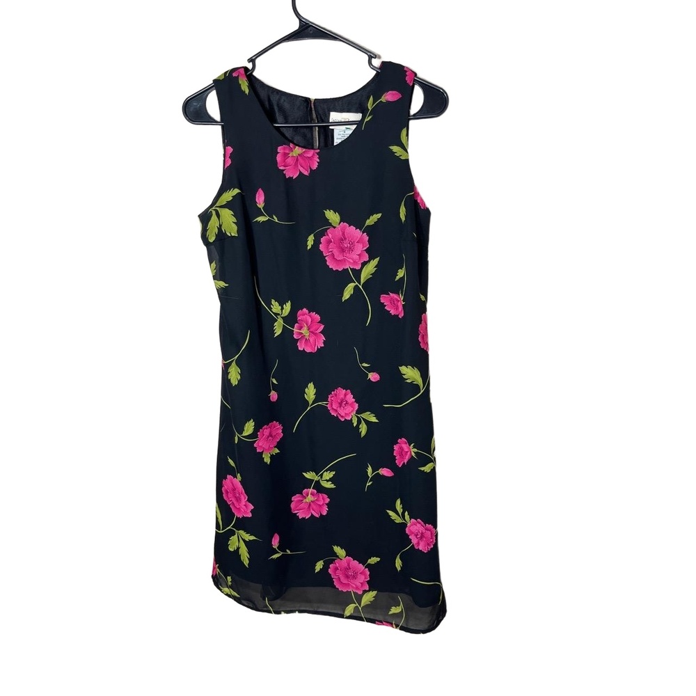 Jaclyn Smith Vintage 90s‎ Floral Print Sleeveless Round Neck Knee Length Dress 6